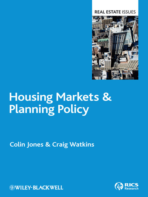 Title details for Housing Markets and Planning Policy by Colin Jones - Available